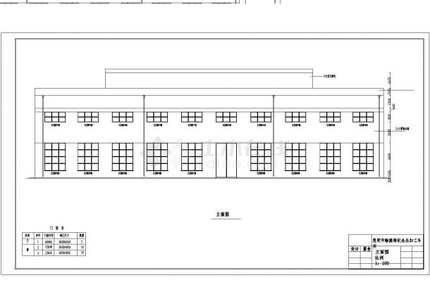厂房设计_武汉市某机械厂跨度24米长60米混凝土厂房建筑结构设计CAD图纸-图二