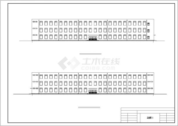 济南市某技工学校4520平3层框架实习车间建筑和结构设计CAD图纸-图二