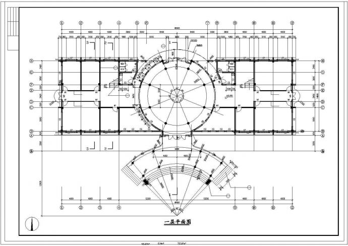 某住宅小区内部会所建筑设计cad图纸_图1