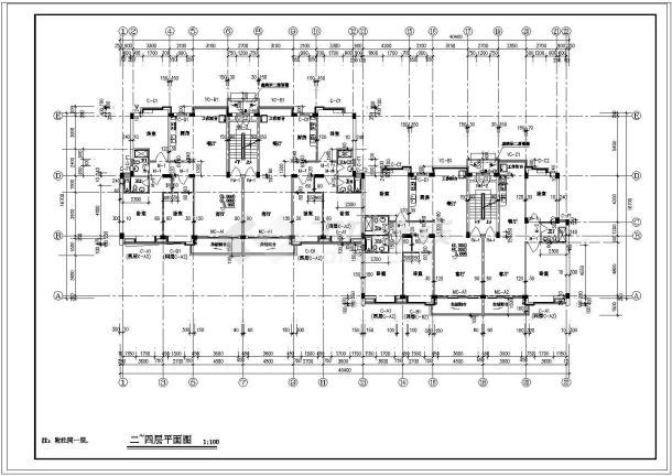 南方某坡顶多层住宅楼cad施工图-图一