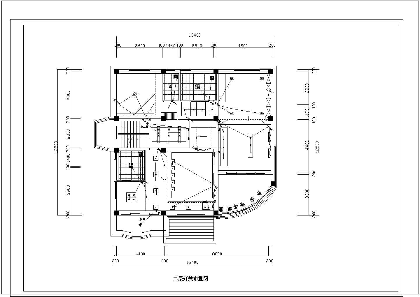 某地区现代中式山庄多层别墅建筑装修方案设计施工CAD图纸