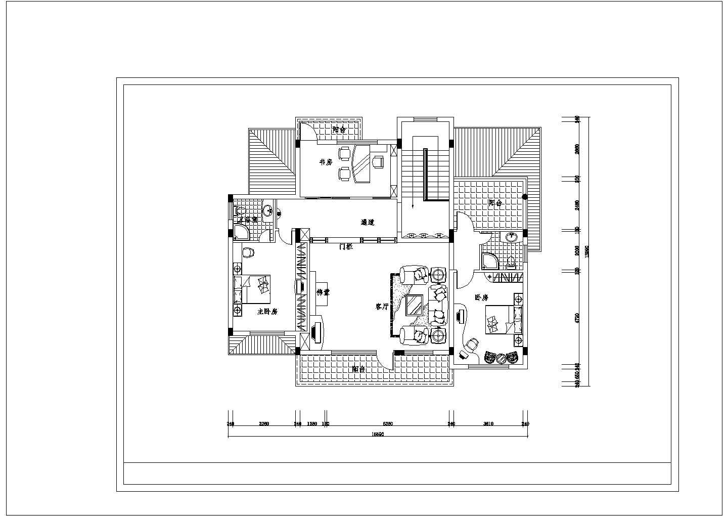 某地区现代中式豪华别墅建筑装修方案设计施工CAD图纸