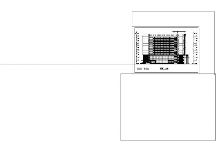 某十一层回字形酒店建筑设计cad施工图纸_图1