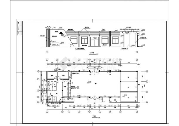 某食堂建筑详细设计cad施工图-图二