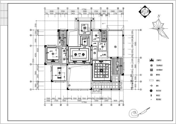 某地区经典欧式风格小栋豪华别墅建筑装修方案设计施工CAD图纸-图二