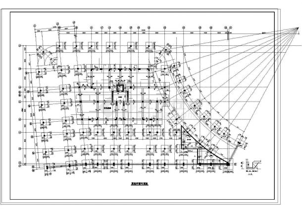 某小高层塔楼结构cad施工工程图纸-图二
