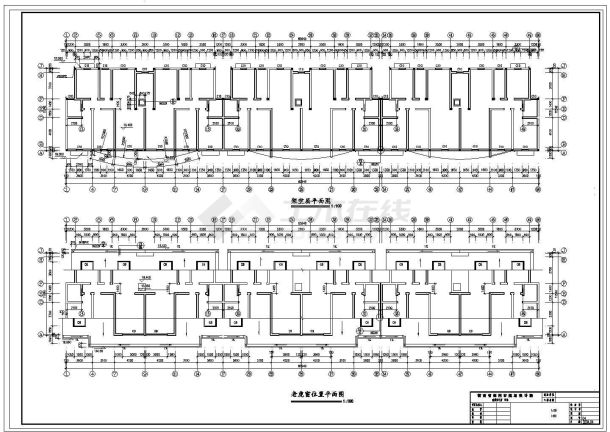 长春市香椿花园小区4570平米6层砖混结构住宅楼建筑设计CAD图纸-图一