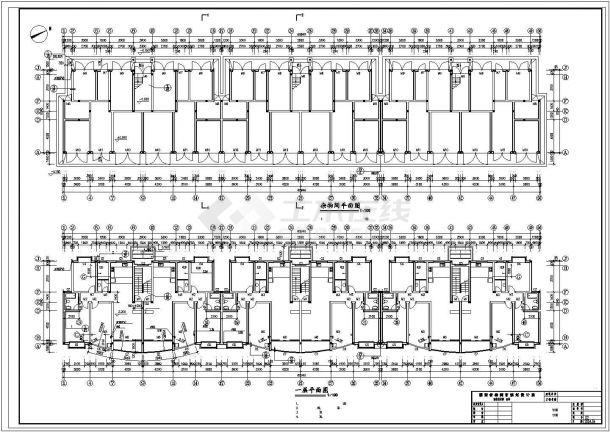 长春市香椿花园小区4570平米6层砖混结构住宅楼建筑设计CAD图纸-图二