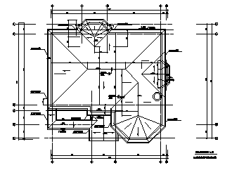 某二层钢结构独立别墅建筑施工cad图，共十张_图1