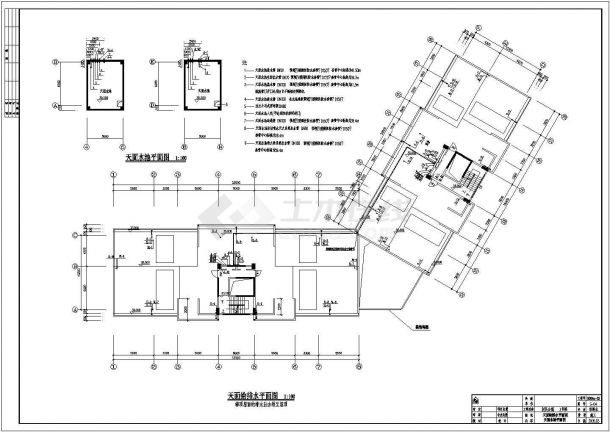 某地区12层剪力墙结构住宅楼带人防给排水设计cad全套施工图（甲级院设计）-图二
