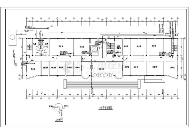 办公楼设计_某高层框剪结构办公楼给排水设计cad施工方案图纸（含设计说明）-图二