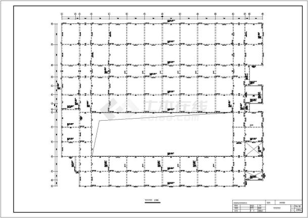 抚顺市某大学1.1万平米4层框架结构图书馆建筑和结构设计CAD图纸-图一