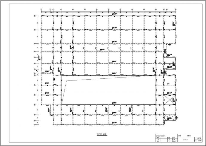 抚顺市某大学1.1万平米4层框架结构图书馆建筑和结构设计CAD图纸_图1