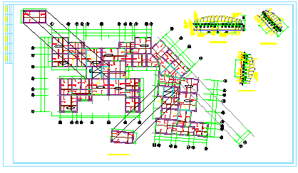 某住宅楼平面底框结构cad设计图纸-图二