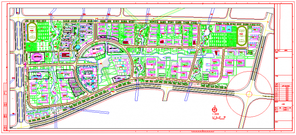 某大学城景观CAD规划图-图一