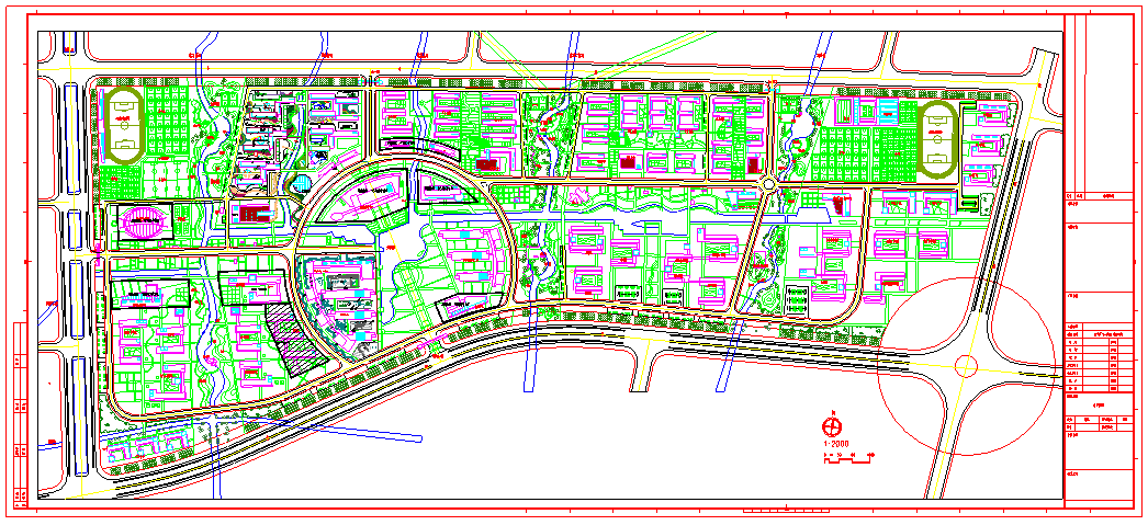 某大学城景观CAD规划图