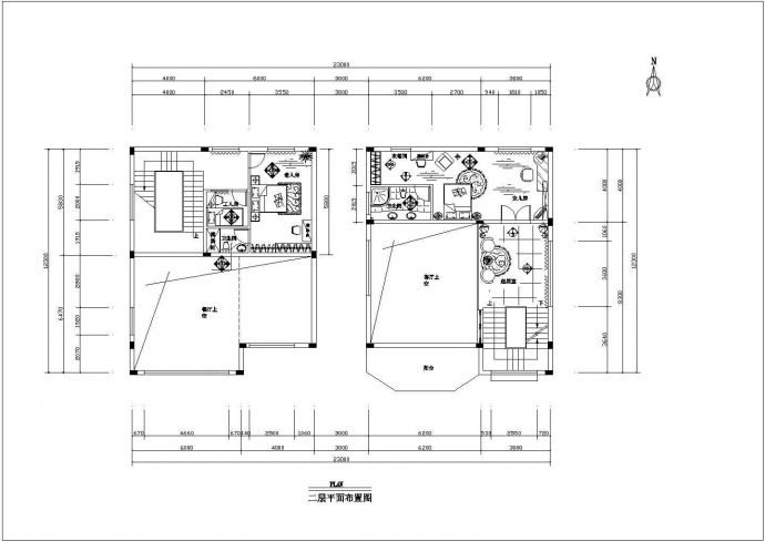 某海景花园别墅建筑施工CAD平面图_图1