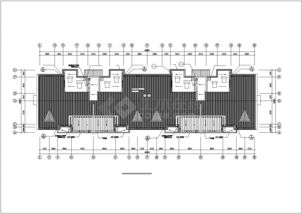 某群星花园小区住宅楼建筑施工CAD平面图-图一