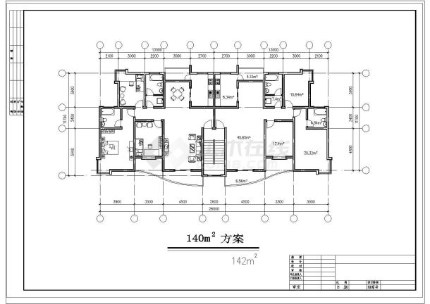 中阳某小区多层住宅楼建筑设计CAD图纸-图二