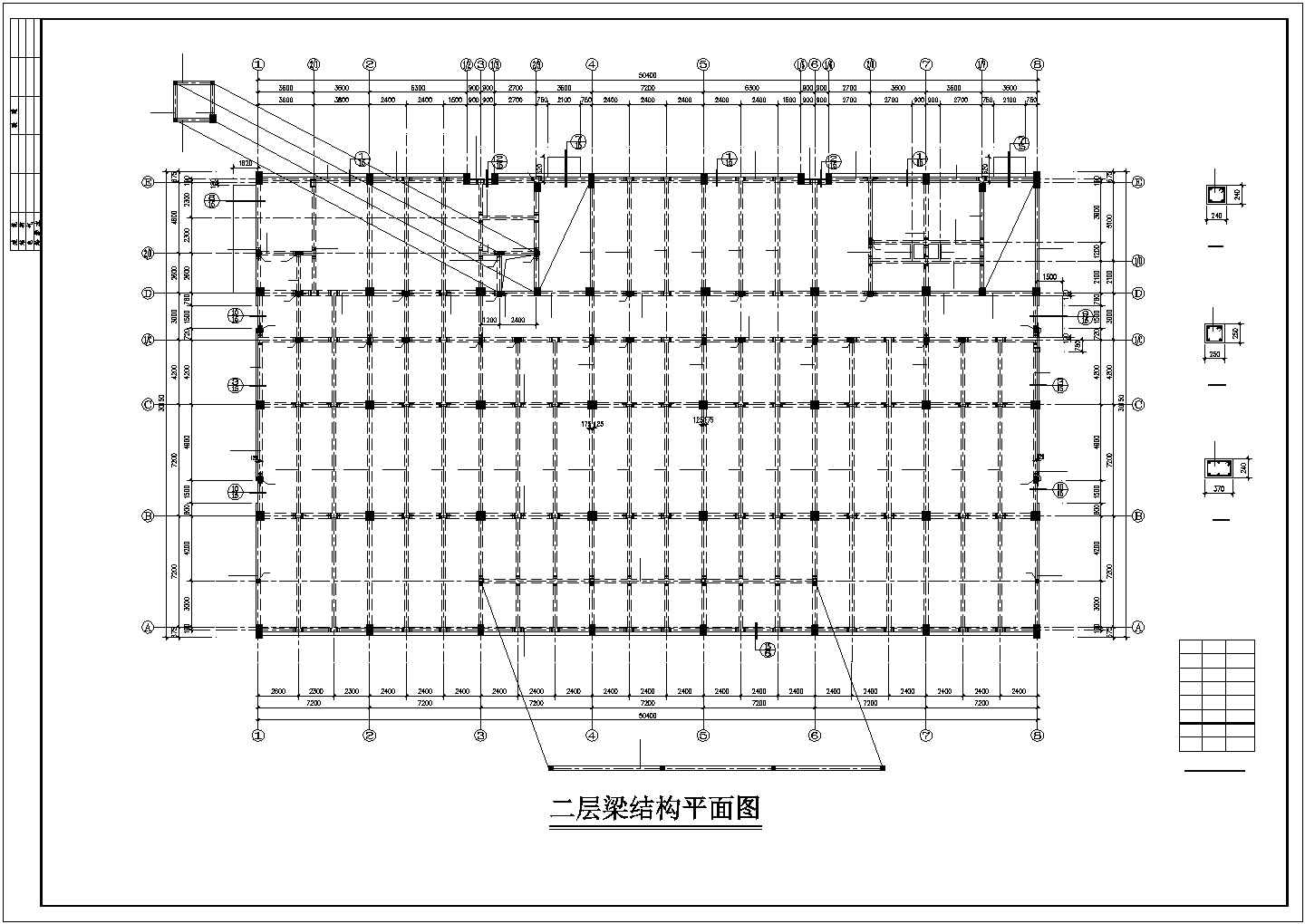 某五层电子综合楼框架结构CAD施工图
