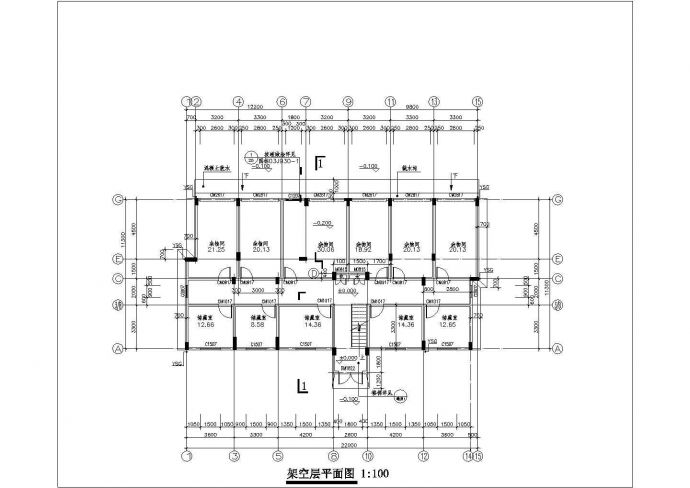 某地2000平米七层框架住宅施工组织设计及工程量清单（含建筑、结构图，平面图，网络图）_图1