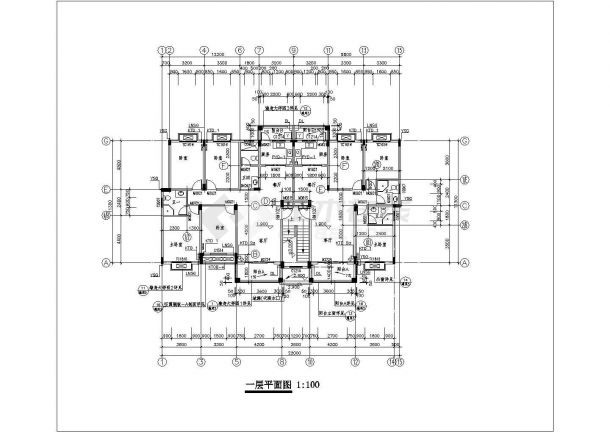 某地2000平米七层框架住宅施工组织设计及工程量清单（含建筑、结构图，平面图，网络图）-图二