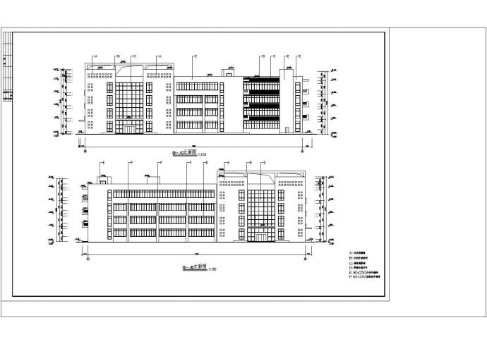某四层病房楼建筑设计cad施工图纸_图1