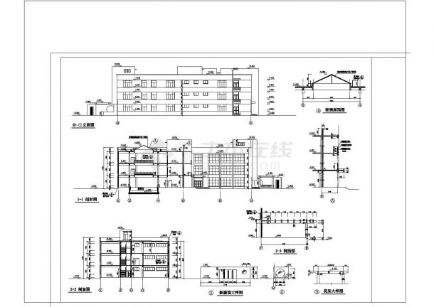 某文化娱乐建筑详细设计cad施工图纸-图一