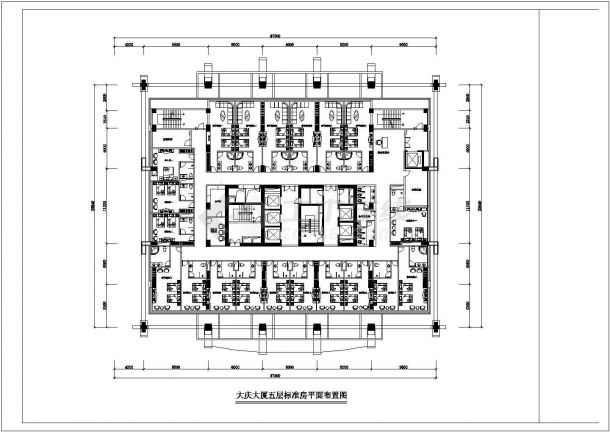 某四星酒店客房整层室内装修设计方案图-图二