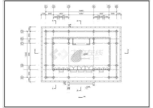 一地区大型庙宇建筑平立面详图-图一