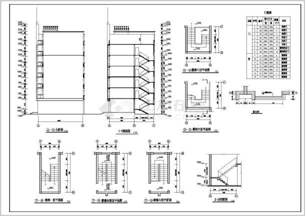 南京市黑龙江路某社区7层住宅楼全套建筑设计CAD设计图（含结构图）-图二