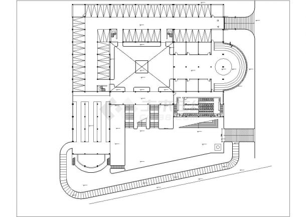 欧式教堂建筑设计CAD施工方案图-图二