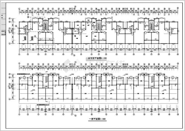 连云港某社区5400平米6+1层砖混结构住宅楼建筑设计CAD设计图-图一