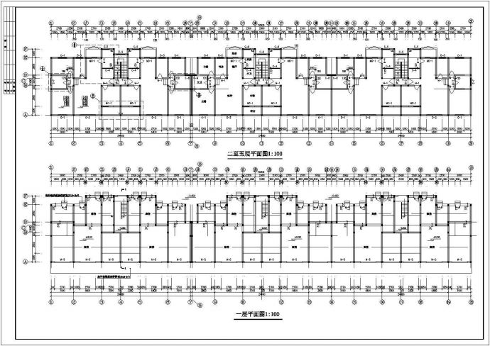连云港某社区5400平米6+1层砖混结构住宅楼建筑设计CAD设计图_图1