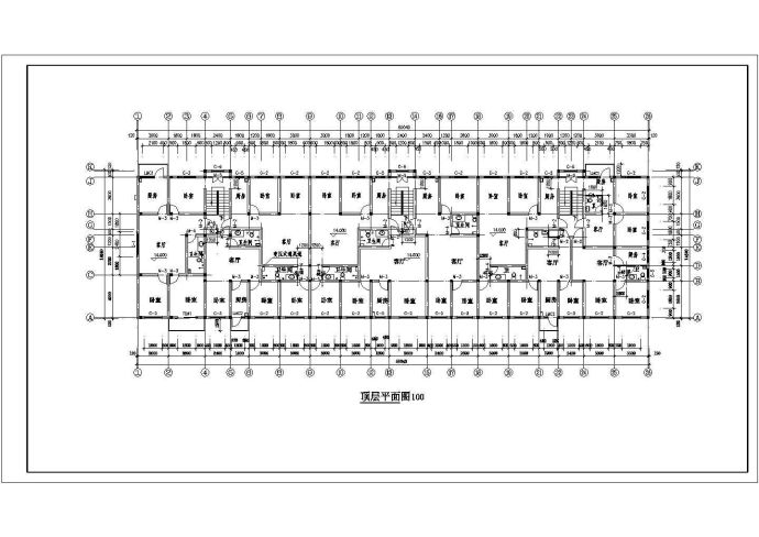 某多层砌体结构住宅楼时间cad建筑平面施工图_图1