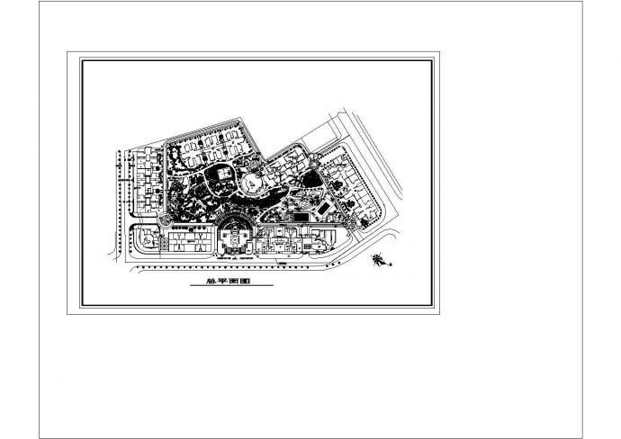 居住小区的种植绿化规划CAD图纸设计_图1