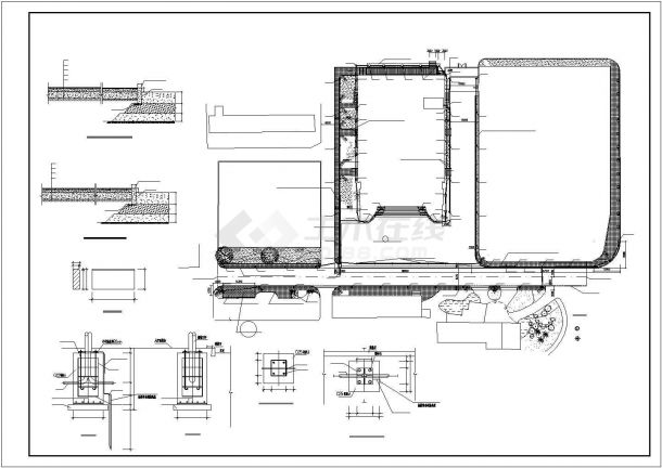 某会议中心平面绿化建筑设计全套完整大样图CAD平面图施工套图-图二