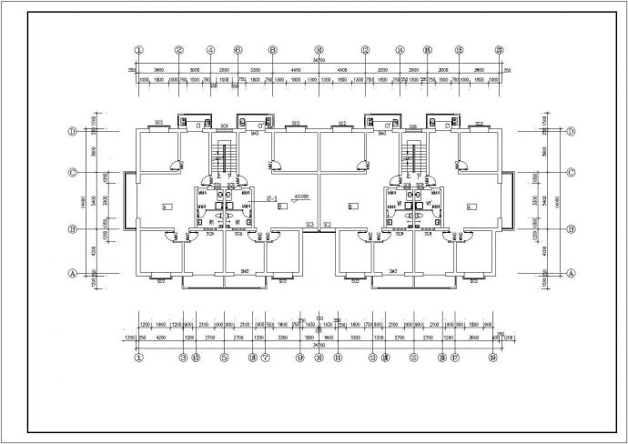 兰州建发花园小区六层混合结构住宅楼全套建筑设计CAD图纸（含架空层）_图1