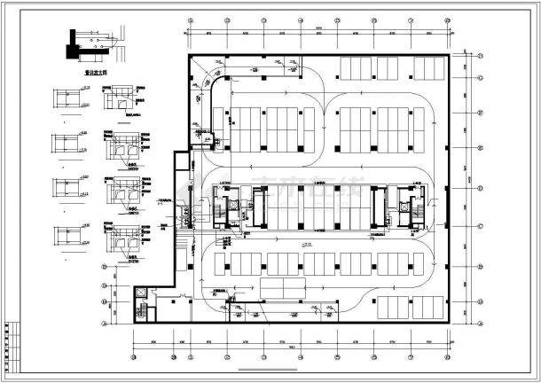 办公楼设计_某18层办公楼全套给排水设计cad施工图（带计算书）-图一