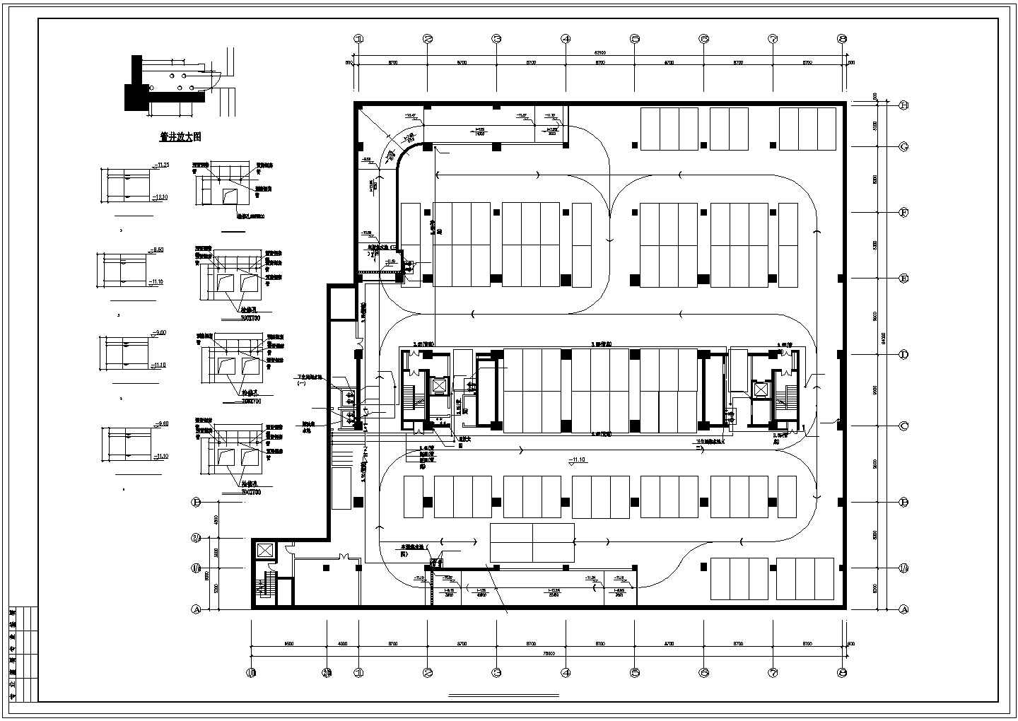 办公楼设计_某18层办公楼全套给排水设计cad施工图（带计算书）