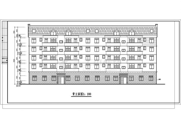 长沙市某商住楼建筑设计方案CAD布置图-图二