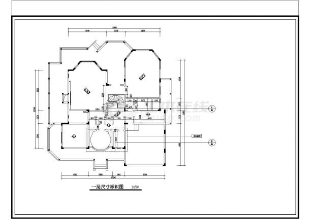 一套别墅内装饰建筑设计全套完整大样图CAD平面图-图二