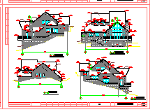 某坡地别墅建筑设计CAD施工图