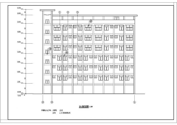 某市大学高层教师宿舍楼建筑设计方案图_图1