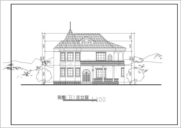 某二层别墅建筑方案图纸（6张图纸）-图一