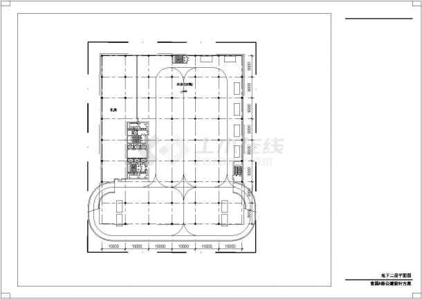 某乡镇官园综合楼建筑设计CAD平面布置详图-图二