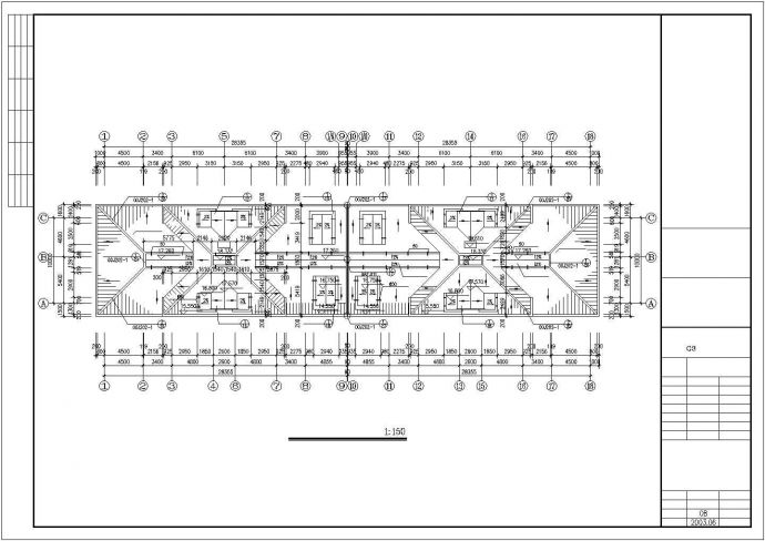 某多层G3建筑CAD建筑平面设计图_图1
