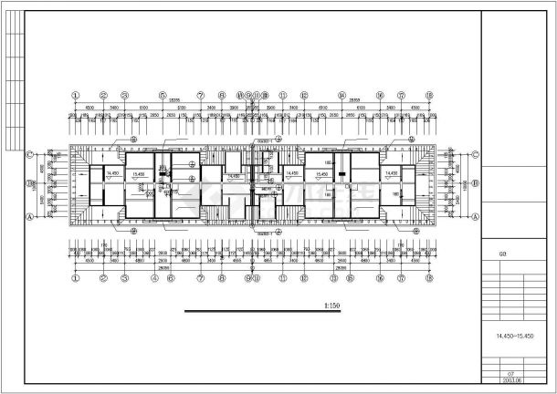 某多层G3建筑CAD建筑平面设计图-图二