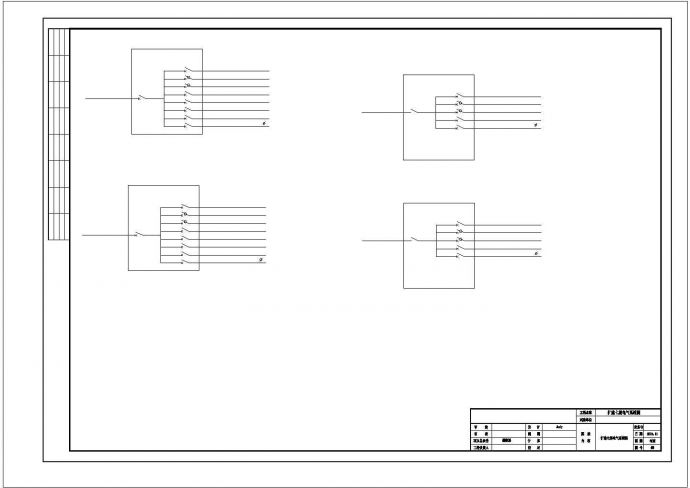 七层公寓宿舍楼电气系统方案设计cad图，共三张_图1