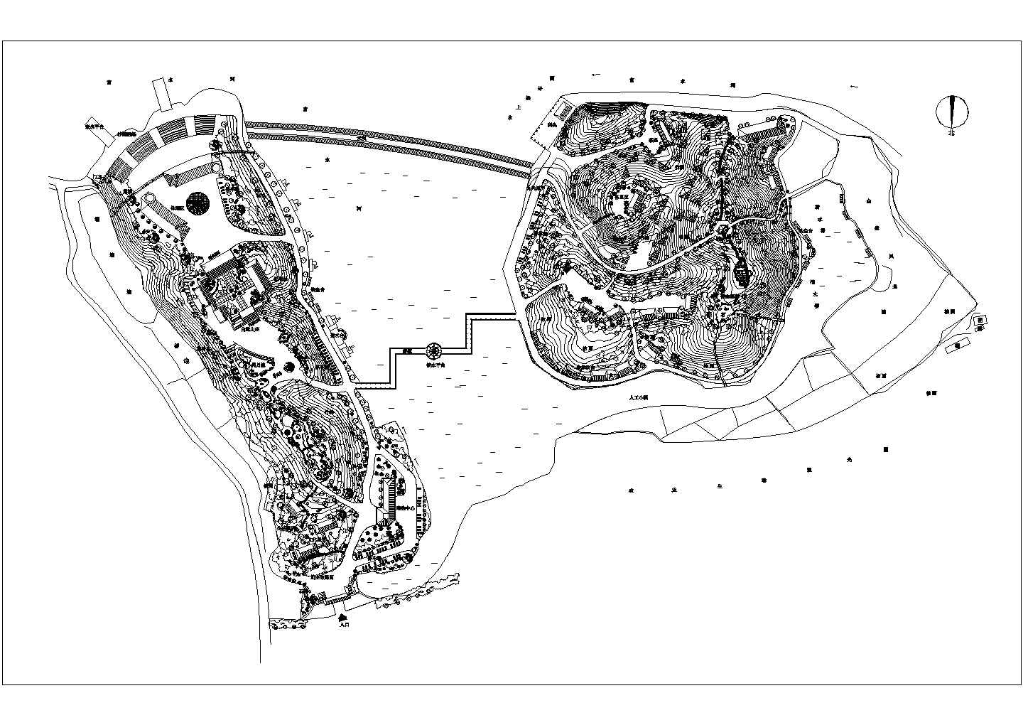 某山庄别墅平面布置CAD建筑平面设计图